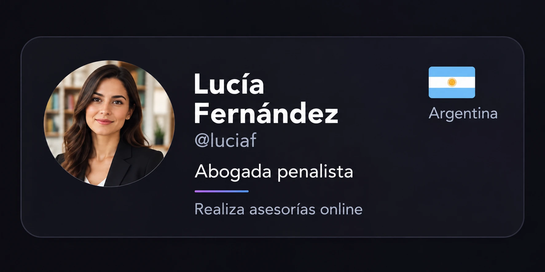 Lucía Fernández, abogada penalista: realiza asesorías online