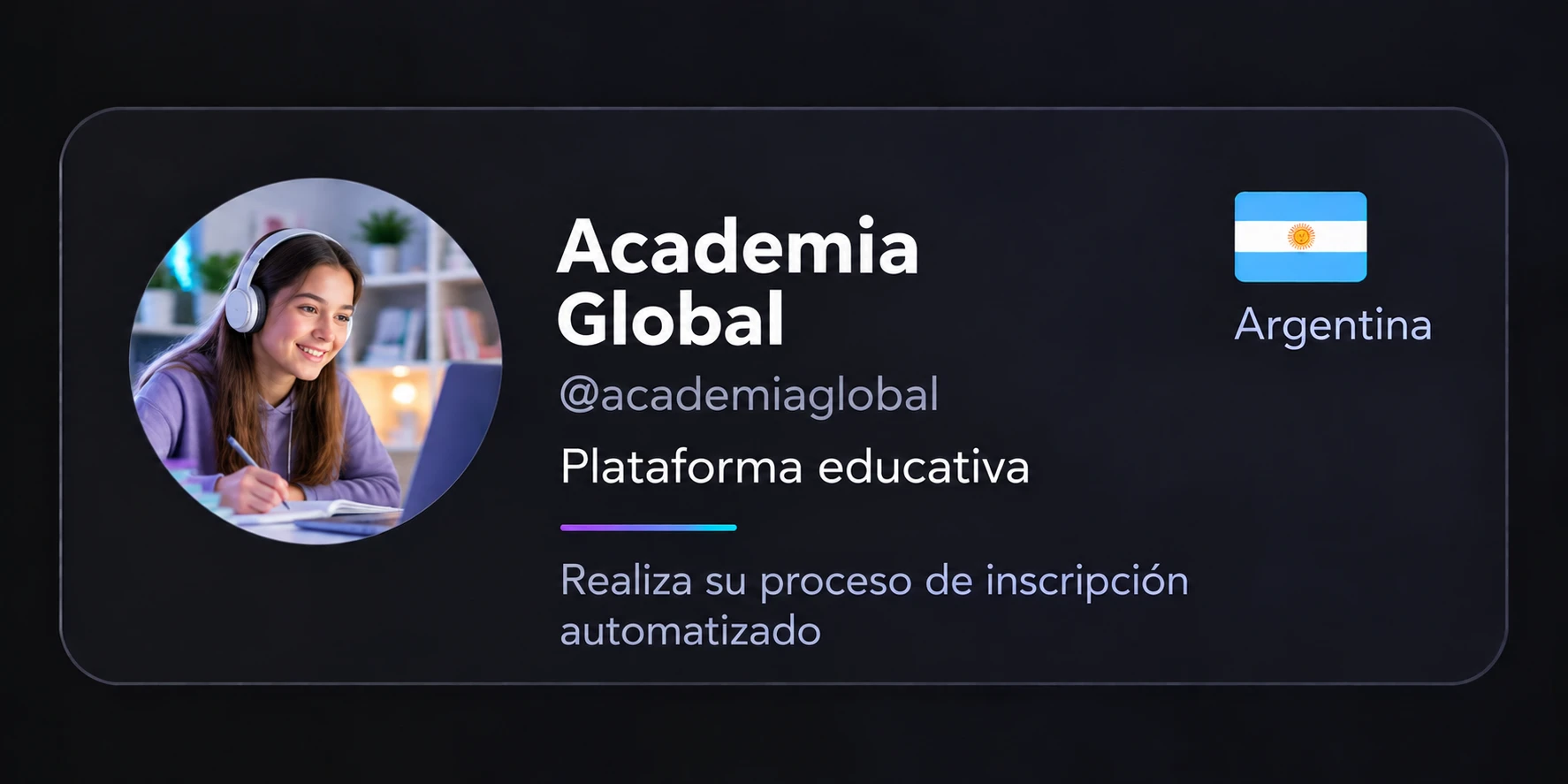 Academia Global, plataforma educativa: inscripción automatizada